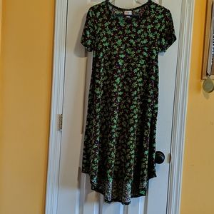 EUC Purple Background Floral Carly LLR -XXS